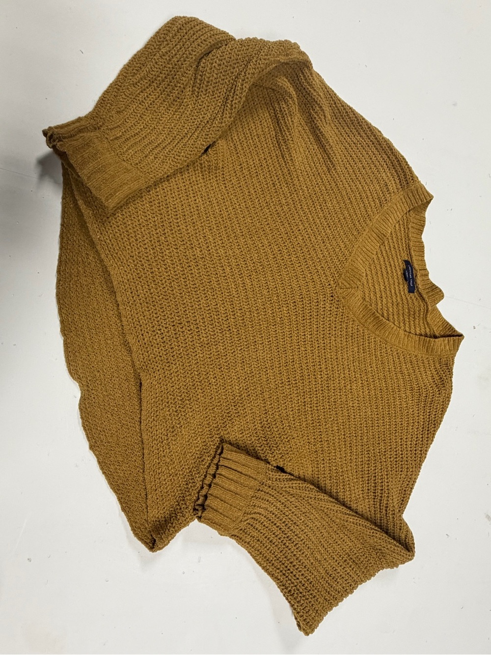 American Eagle Outfitters women Crewneck Sweater in Mustard Gold